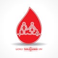 Vector illustration on the theme of world Thalassemia day - 8th May Royalty Free Stock Photo