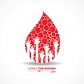 Vector illustration on the theme of world Thalassemia day - 8th May Royalty Free Stock Photo