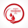 Vector illustration on the theme of world Thalassemia day - 8th May Royalty Free Stock Photo