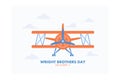 Vector illustration on the theme of Wright Brothers day observed each year on December 17th,