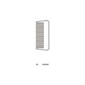 Vector illustration of thin line comb icon on white background