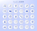 Vector illustration of thin line icons for business. banking, contact, social media, Linear symbols set concept. isolated Royalty Free Stock Photo