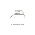 Vector illustration of thin line iron icon on white background