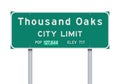 Thousand Oaks City Limit road sign