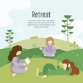 Yoga or retreat weekend design template