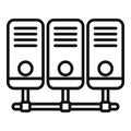 Vector illustration of three network servers Royalty Free Stock Photo