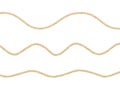 Vector illustration of three types of loose linen string curves