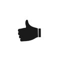 Vector illustration, thumbs up icon.