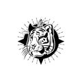 Vector illustration of a tiger. Royalty Free Stock Photo
