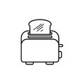 Vector illustration toaster kitchen equipment