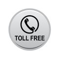 Phone icon toll free button