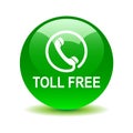 Phone icon toll free button