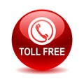 Phone icon toll free button