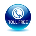 Phone icon toll free button