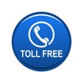 Phone icon toll free button