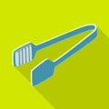 Vector design of tongs and dishware icon. Collection of tongs and cafe stock symbol for web.