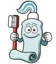 Toothbrush and toothpaste cartoon