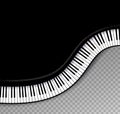 Vector illustration of top view Piano keys