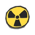 Vector illustration toxic sign, symbol. Warning radioactive zone in triangle icon isolated on white background.