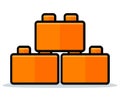 Vector toy blocks icon design