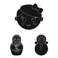 Vector design of toy and pretty logo. Collection of toy and cute vector icon for stock.