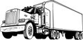 Tractor Trailer Illustration Royalty Free Stock Photo