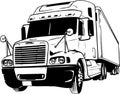 Tractor Trailer Illustration Royalty Free Stock Photo