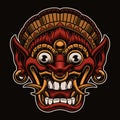 A vector illustration of a traditional Bali Mask