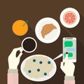 Vector illustration of traditional breakfast