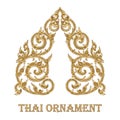 Vector illustration of traditional golden Thai ornament