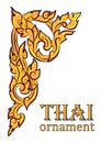 Vector illustration of traditional golden Thai ornament