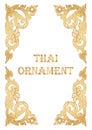 Vector illustration of traditional golden Thai ornament