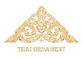 Vector illustration of traditional golden Thai ornament