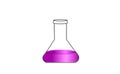 Vector illustration of a transparent conical Erlenmeyer flask Royalty Free Stock Photo