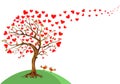 Vector illustration of the tree of hearts