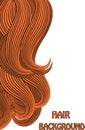 Vector illustration tresses of red hair vector illustration