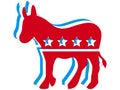 Tricolor Symbol of USA Democratic Party