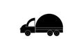 Truck Icon - Van Symbol - Traveling vehicle - Truck icon, isolated. Flat design