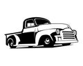 vector illustration of 3100 truck silhouette.