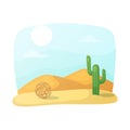 Vector illustration of tumbleweed and cactus logo. Set of tumbleweed and west stock symbol for web.