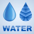 Vector illustration of two blue water drop Royalty Free Stock Photo