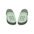 Vector illustration of two medical clog shoes