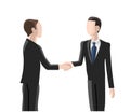 Recruitment, two men shaking hands Royalty Free Stock Photo