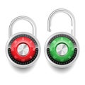 Vector illustration of two realistic padlocks Royalty Free Stock Photo