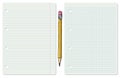 Notebook school paper sheets Royalty Free Stock Photo