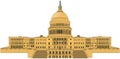 U.S. Capitol Building Vector Illustration