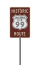 Historic Route 99 road sign Royalty Free Stock Photo