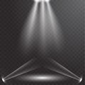 UFO light beam isolated on transparnt background. Vector illustration