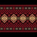 Vector illustration of ukrainian folk seamless pat