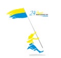 Vector Illustration of Ukrainian Independence Day. 24th August